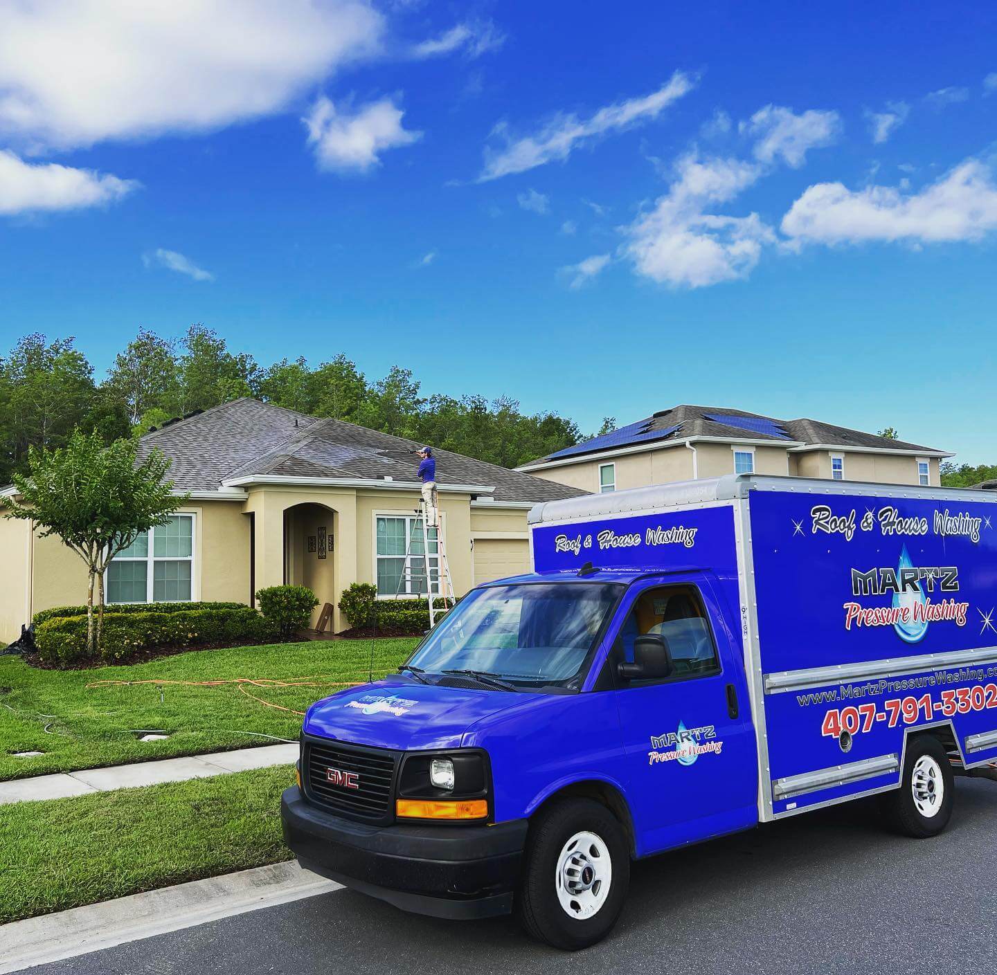 martz pressure washing truck